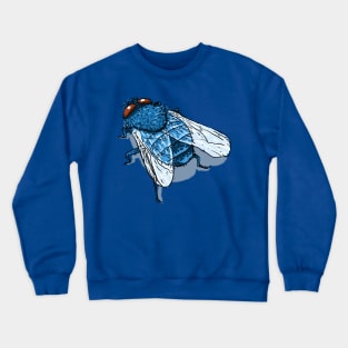 Bugs-10 Blue Fly Crewneck Sweatshirt